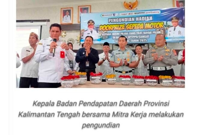 BAPENDA Prov Kalteng Apresiasi Wajib Pajak Yang Taat Membayar Pajak Kendaraan Bermotor