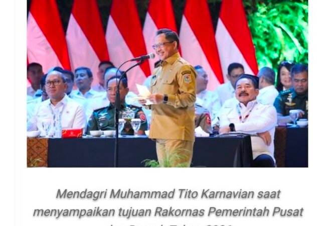 Rakornas 2026, Mendagri: Sinergi Pusat dan Daerah Optimalkan Capaian Program Prioritas Presiden