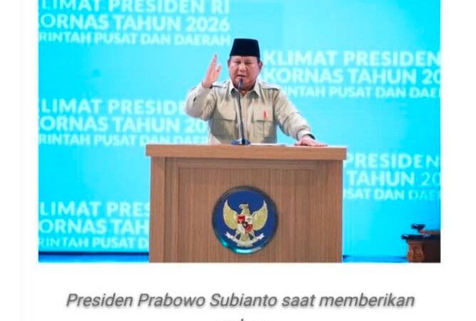 Presiden Prabowo Apresiasi Rakornas Pusat–Daerah 2026