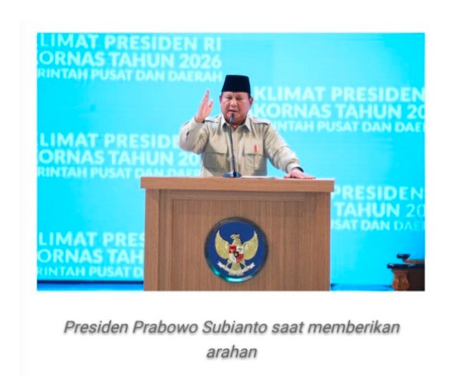 Presiden Prabowo Apresiasi Rakornas Pusat–Daerah 2026