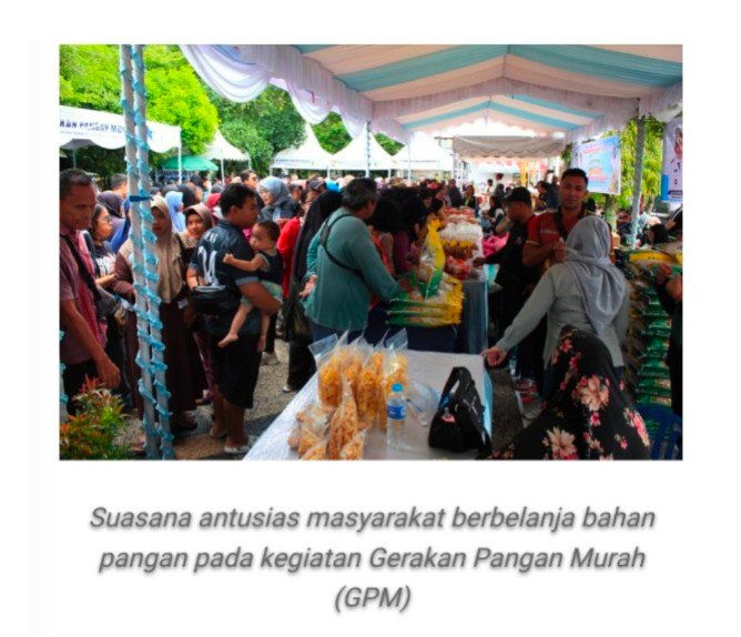 Dishanpang Kalteng Adakan Gerakan Pangan Murah Serentak Nasional Tahun 2026