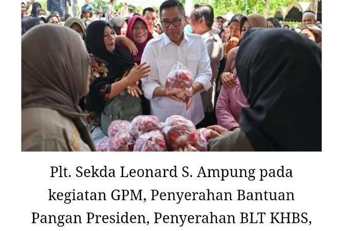 Wakili Gubernur, Plt Sekda Kalteng Salurkan Bantuan Pangan Presiden dan BLT di Sukamara