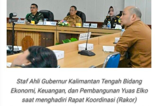 Sahli Yuas Elko Hadiri Rakor Inflasi di Kantor Gubernur Kalteng