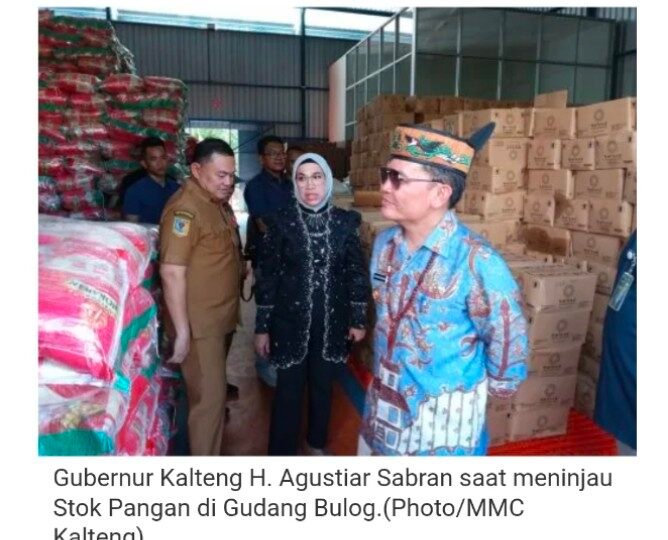 Gubernur Kalteng Tinjau Langsung Ketersediaan Pangan di Bulog