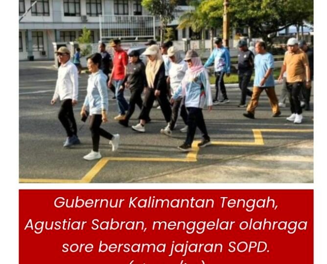Sport Sore Bersama Gubernur Kalteng, Soliditas SOPD Kalteng Diperkuat