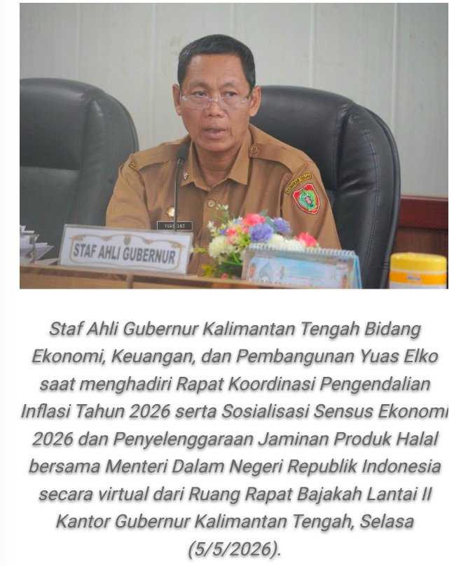 Pemprov Kalteng Perkuat Sinergi Pengendalian Inflasi Melalui Rakor Bersama Kemendagri 