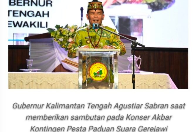 Gubernur Hadiri Konser Akbar Pesparawi Kalteng, Tegaskan Penguatan SDM Spiritual dan Kebersamaan