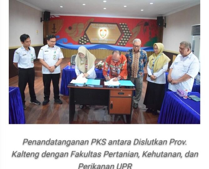 Dislutkan Kalteng Tanda Tangani Perjanjian Kerja Sama dengan Fakultas Pertanian, Kehutanan, dan Perikanan Universitas Palangka Raya
